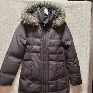 Larry Levine Gray Long Puffer Coat